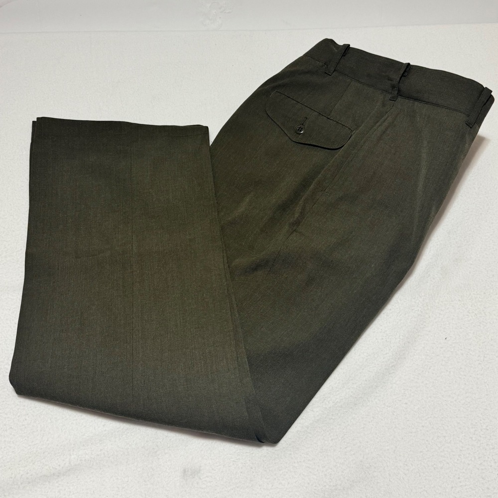 DSCP USMC Marine Corps Trousers 33R Green Shade 2212 Poly Wool Dress Pants Mens